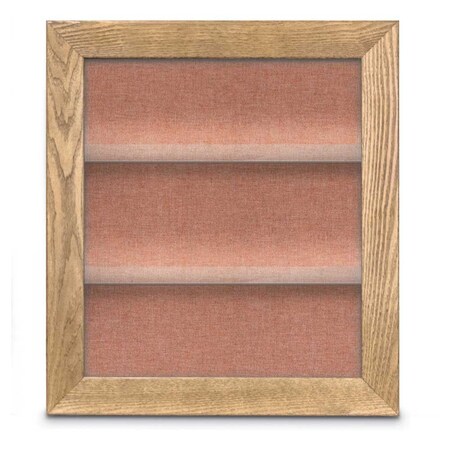 United Visual Products Indoor Enclosed Combo Board, 42"x32", White Frame/Burgundy & Apricot UVCB4232W-BURGUN-APRICOT